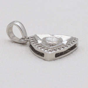 Raw Uncut Diamond Silver Pendants