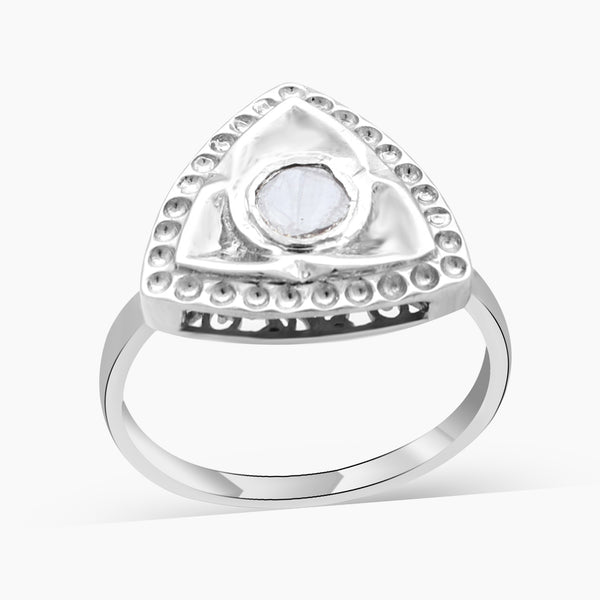 925 Sterling Silver Uncut Diamond Rings