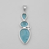 925 Sterling Silver Larimar Pendants