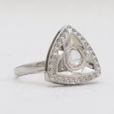 925 Sterling Silver Uncut Diamond Rings