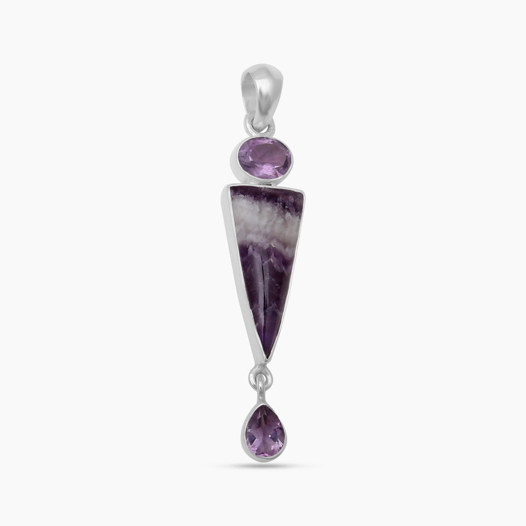 Amethyst Lace Silver Pendants