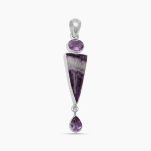 Amethyst Lace Silver Pendants