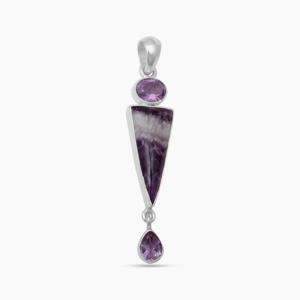 Amethyst Lace Silver Pendants