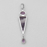 Amethyst Lace Silver Pendants