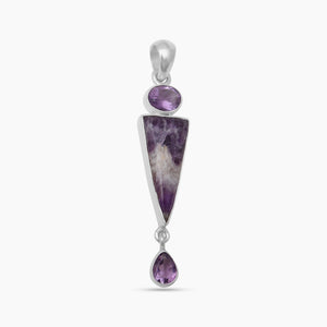 Amethyst Lace Silver Pendants
