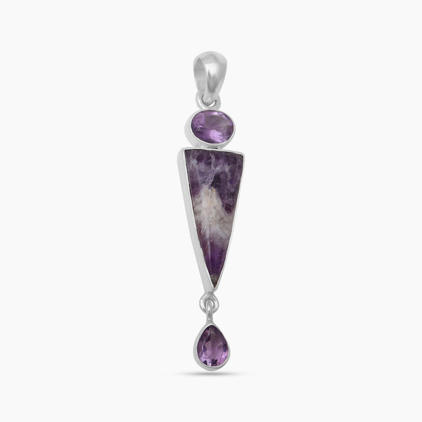 Amethyst Lace Silver Pendants