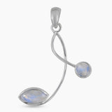 Rainbow Moonstone Designer Silver Pendants