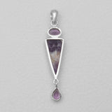 Amethyst Lace Silver Pendants