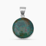 Chrysocolla Silver Pendants