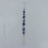 Silver Tanzanite with Blue Topaz Bracelet