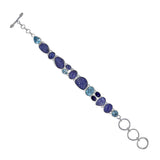 Silver Tanzanite with Blue Topaz Bracelet