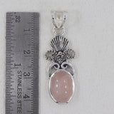 925 Sterling Silver Rose Quartz Pendant