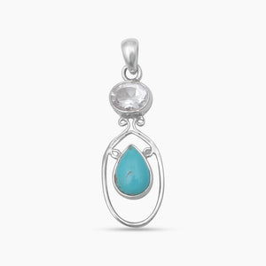 Mexican Turquoise Silver Pendants