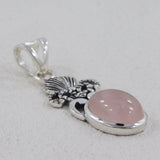 925 Sterling Silver Rose Quartz Pendant