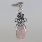 925 Sterling Silver Rose Quartz Pendant