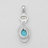 Mexican Turquoise Silver Pendants