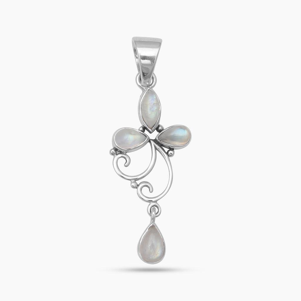 Rainbow Moonstone Silver Pendants