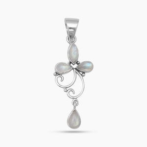 Rainbow Moonstone Silver Pendants