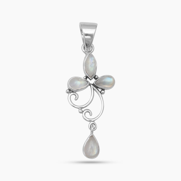 Rainbow Moonstone Silver Pendants