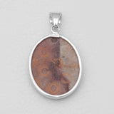 Fossil Coral Silver Pendants