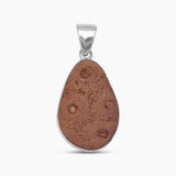 Fossil Coral Silver Pendants