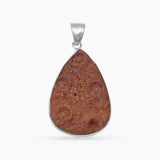 Fossil Coral Silver Pendants