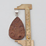 Fossil Coral Silver Pendants
