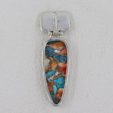 Spiny Oyster Turquoise Pendant 925 Sterling Silver