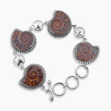 Ammonite Gemstone Pendant Set 925 Sterling Silver Jewelry