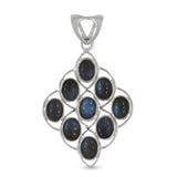 925 Sterling Silver Larimar Pendant