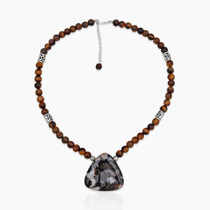 Agate & Tiger Eye Beads Necklace