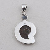 Ammonite Gemstone Pendant Set 925 Sterling Silver Jewelry