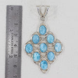 Larimar Gemstone 925 Sterling Silver Pendant