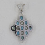 925 Sterling Silver Larimar Pendant