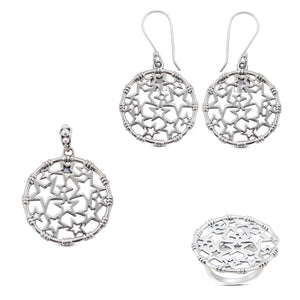 925 Sterling Silver Handmade Pendant Set Jewelry
