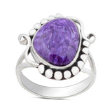 Charoite Designer Pendant Set 925 Sterling Silver Jewelry