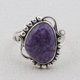 Charoite Designer Pendant Set 925 Sterling Silver Jewelry