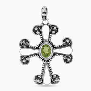 925 Sterling Silver Peridot Pendant