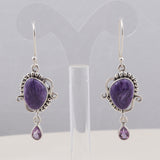 Charoite Designer Pendant Set 925 Sterling Silver Jewelry