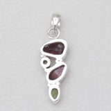 925 Sterling Silver Garnet Pendants