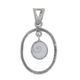 925 Silver Natural Shiva Eye Pendant