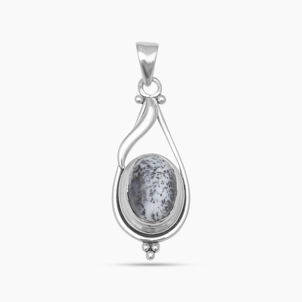Dendritic Opal Silver Pendants