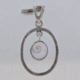 925 Silver Natural Shiva Eye Pendant