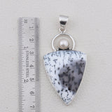 Natural Dendritic Opal Gemstone Jewelry Set