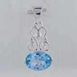 925 Silver Green Amethyst Pendant