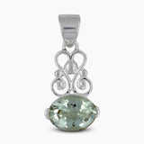 925 Silver Green Amethyst Pendants