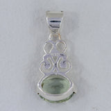 925 Silver Green Amethyst Pendant