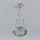 Green Amethyst 925 Sterling Silver Pendant