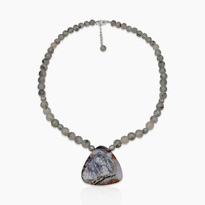 Green Amethyst & Tourmalated Quartz Beads Nacklaces