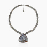 Green Amethyst & Tourmalated Quartz Beads Nacklaces
